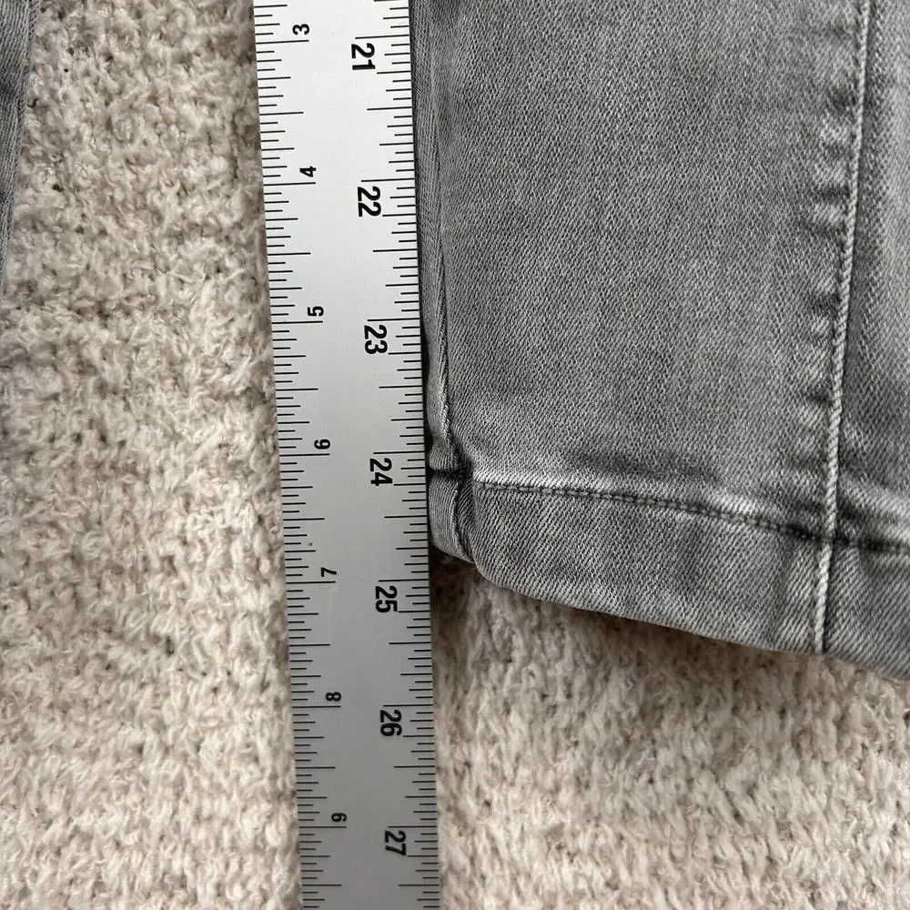 Liverpool Jeans Womens 16/33 Gray Wash Crop Cargo‎ Stretch Mid Rise Zip Ankle